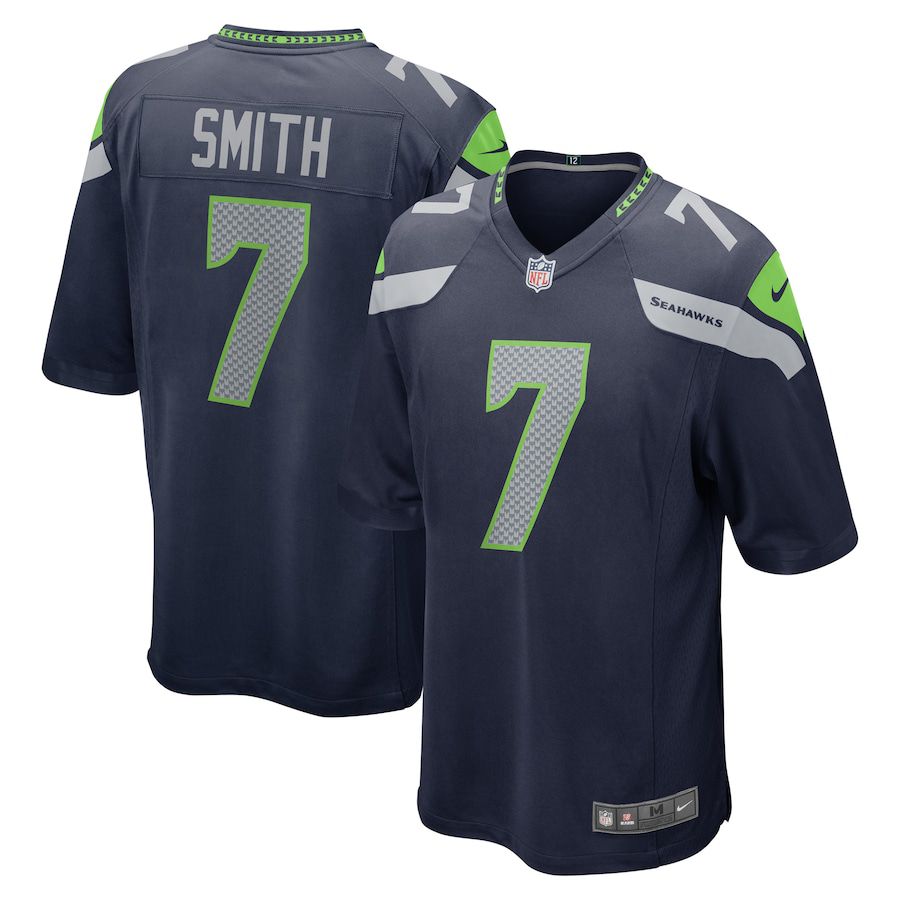 Men Seattle Seahawks #7 Geno Smith Nike College Navy Game NFL Jersey